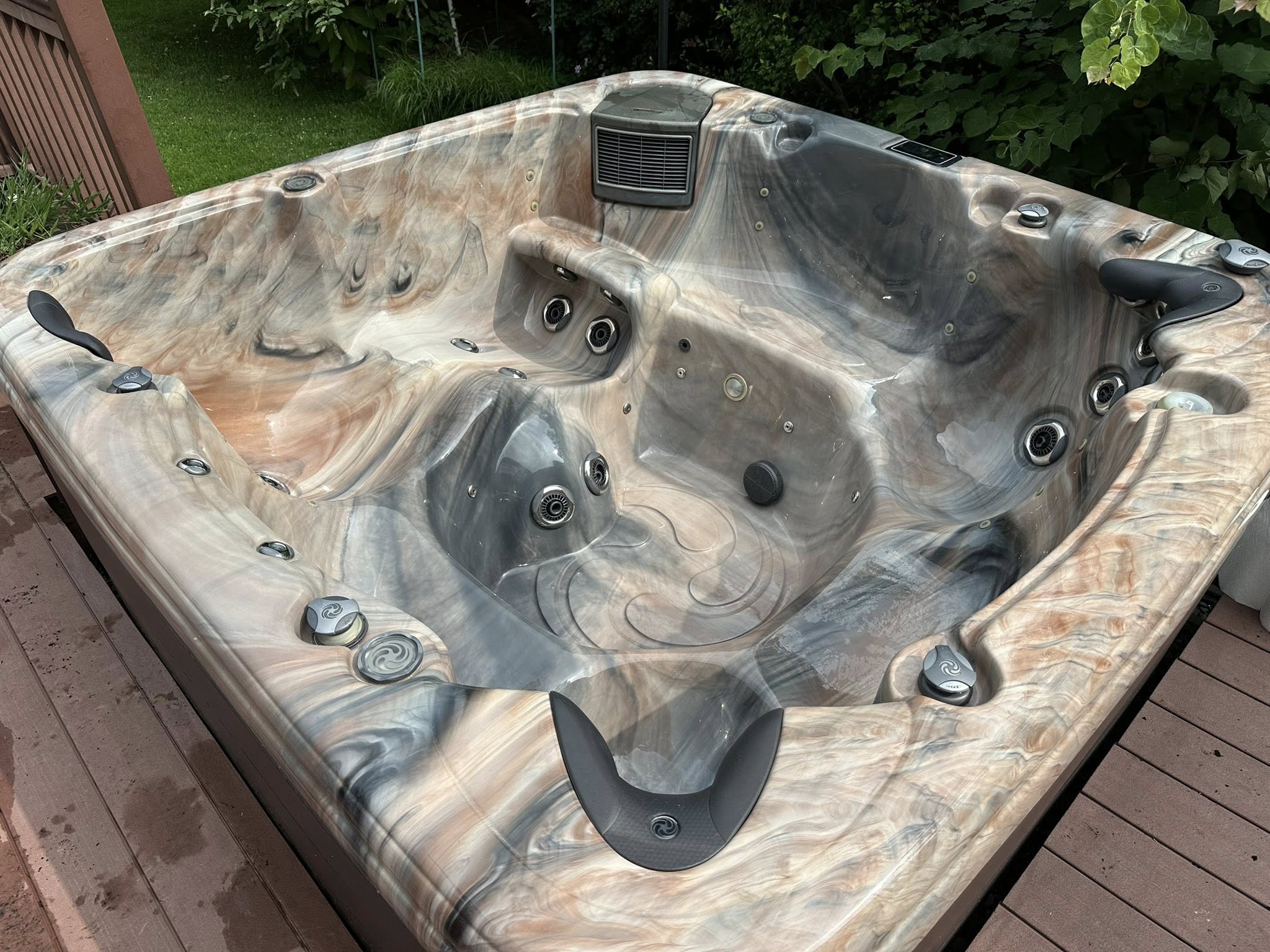 A winterized hot tub